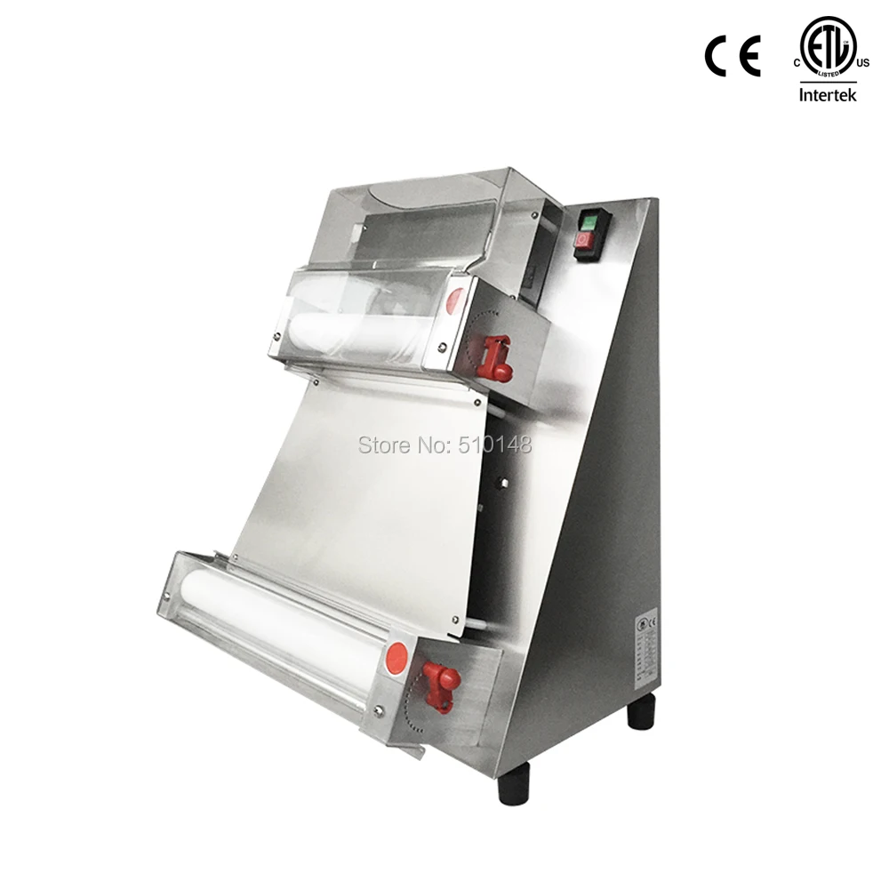 Free Ship DR-1V Electric Dough Roller Stainless Steel Pizza Sheeter Dividing Machine Pastry Press
