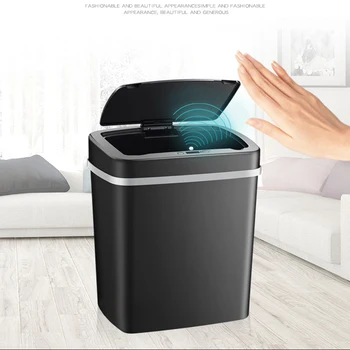 

Amazon Portable 12L Rectangular Trash Automatic Sensor Non-Contact Trash Can 0.3 Second Sensor Mini Pashelle Trash Can