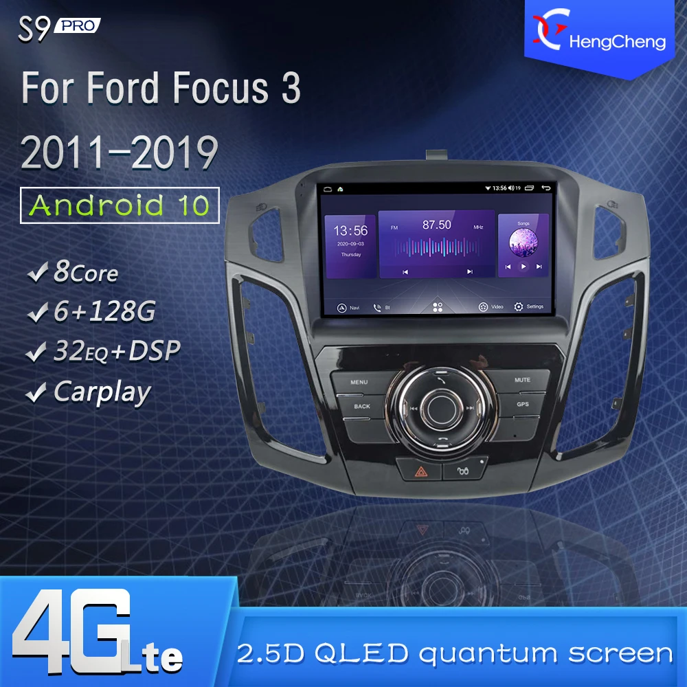 Мультимедийный видеоплеер для автомобиля Ford Focus 3 2011-2019 версия 4G GPS-навигация