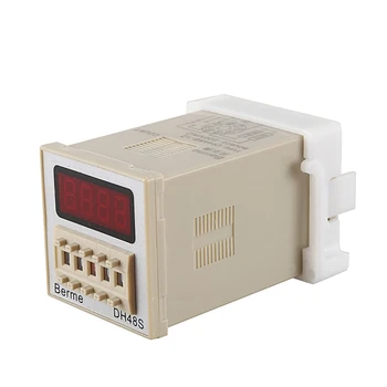 

Practical Boutique DH48S-1Z Digital LED Time Relay Programmable Timer Switch 0.01S-99H AC 220V with Socket Base