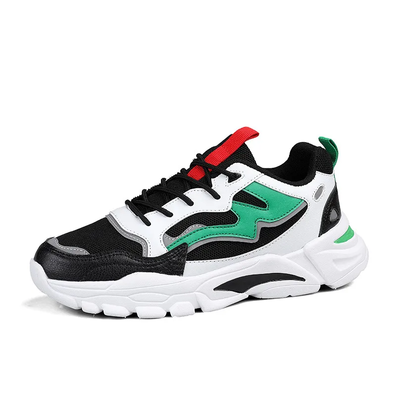 men lightweight blade running shoes shockproof lack up breathable male sneakers height increase walking Gym shoes man Lace-up