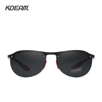 KDEAM-gafas de sol ovaladas sin montura para hombre, lentes polarizadas TR90, Material TAC, cubierta de pie de goma suave - Imagen 4