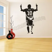 Футбол Звезда Lionel Messi спортсмены наклейки на стену украшение дома гостиная спальня съемные наклейки на стену DW849