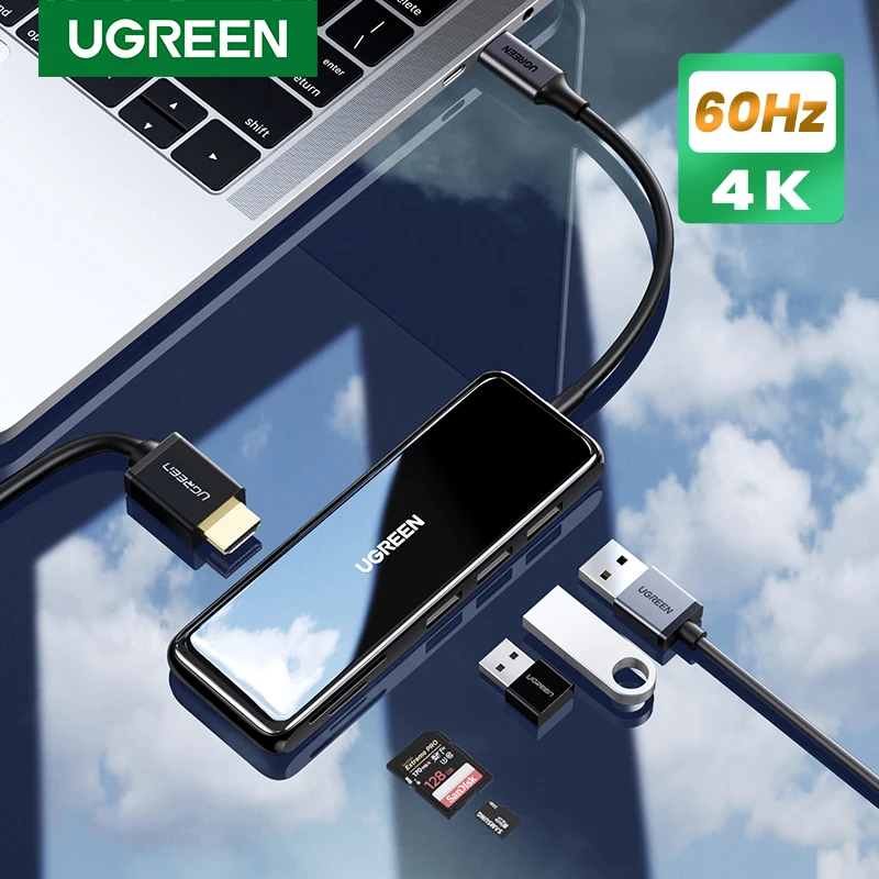 Ugreen USB C HUB 4K@60Hz/30Hz Type C to HDMI Multi USB 3.0 Adapter for MacBook iPad Pro 2020 USB C 3.1 Splitter Port Type C HUB|USB Hubs| - AliExpress