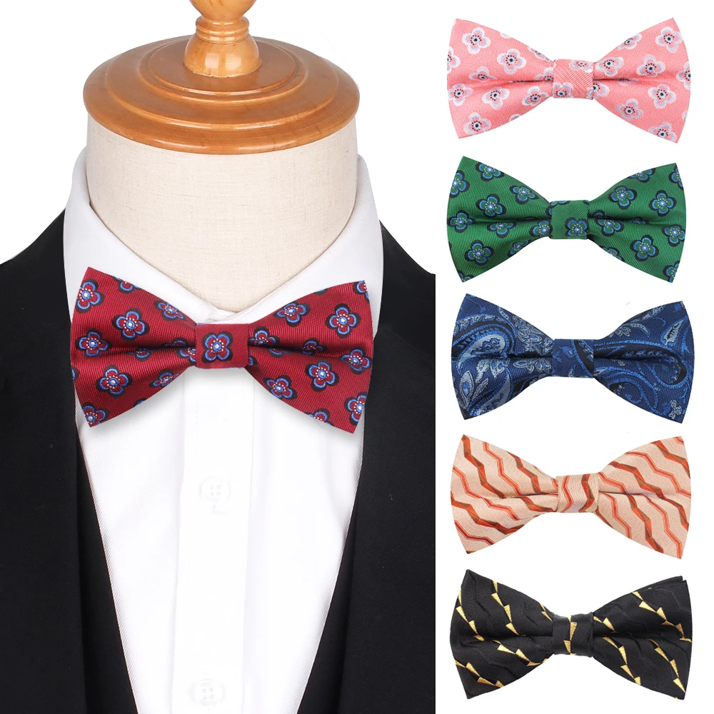 

Jacquard Floral Bow Tie Men's Shirt Bowtie Tuxedo Classic Bow ties For Men Women Groom Bow-tie For Prom Party Butterfly