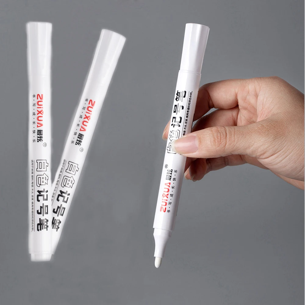 Permanent Marker Pen Oily Waterproof White
