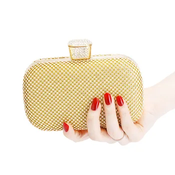 

Rhineston Diamond Solid Color Evening Bag Banquet Bag Shoulder Evening Bag Women's Makeup Clutch Bag Purses and Handbags