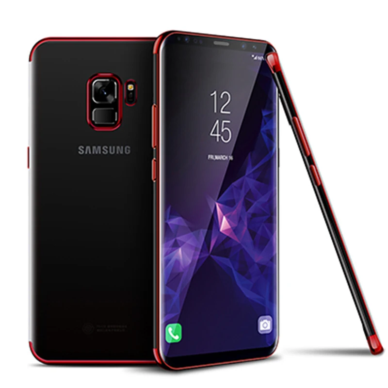 Чехол с покрытием 3 в 1 для samsung S9 чехол для samsung Galaxy S8 Plus S10 Lite мягкий чехол из ТПУ для samsung S6 S7 Edge S5 Note 5 8 9 - Цвет: Red