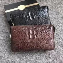 Мужской клатч в деловом стиле из натуральной крокодиловой кожи с замком для паролей, мужской клатч из натуральной кожи аллигатора, кошелек для карт