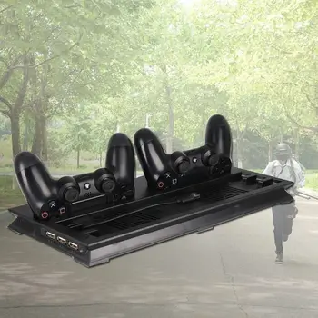 

Cooling Fan Vertical Stand Station Charger for PS4 Pro Game Console Handle Controllers Accessories Kit Festival Party Gifts