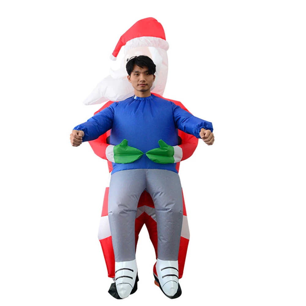 Santa Claus Inflatable Costume Snowman Cosplay Costume Halloween Party Festival Stage Pick Me Up For Chidlren Adults New