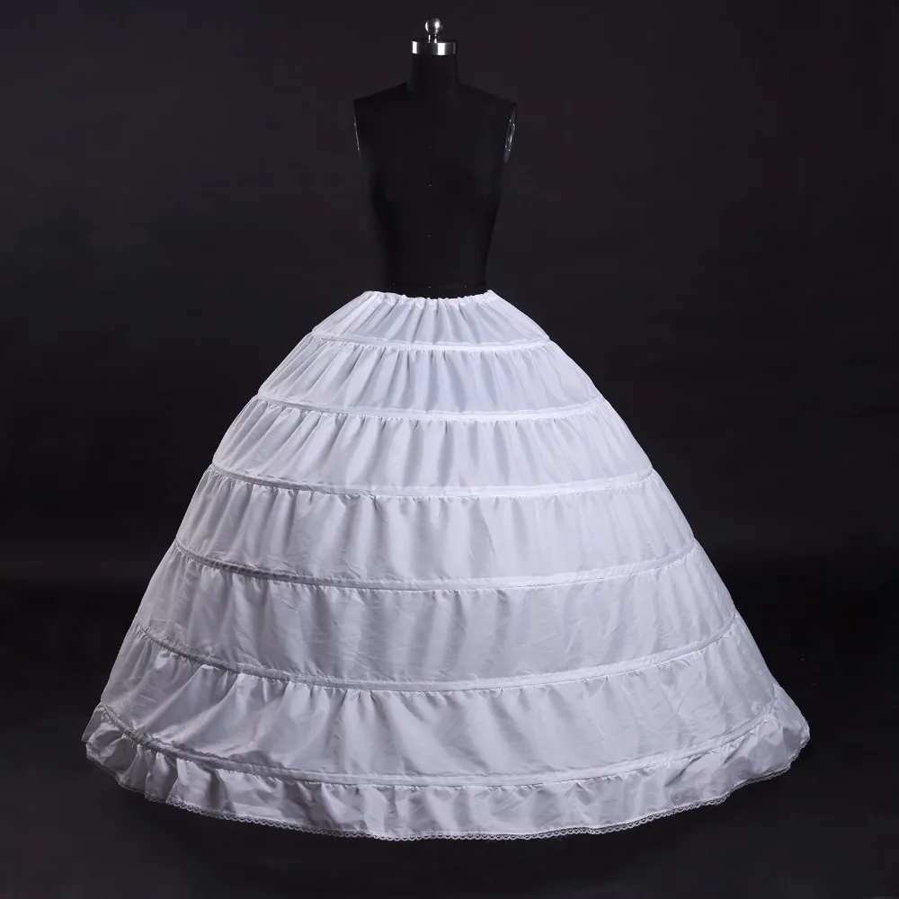 

Wedding Accessories Petticoat Vestido Longo Ball Gown Crinoline Underskirt 6 Hoops Skirt Petticoats In Stock Petticoats 2024