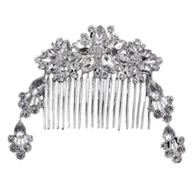 1 шт. свадебный гребень для волос аксессуары для волос горный хрусталь Кристалл Свадебный головной убор невесты вставка гребень для волос гребень для украшения