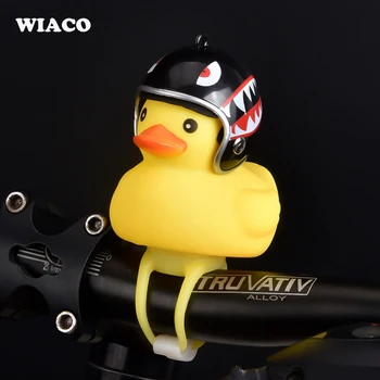 

WIACO Cycling Yellow Duck Bell MTB Bicycle Helmet Motor Riding Cycling Accessories Broken Wind Small Yellow Duck Bell With Light
