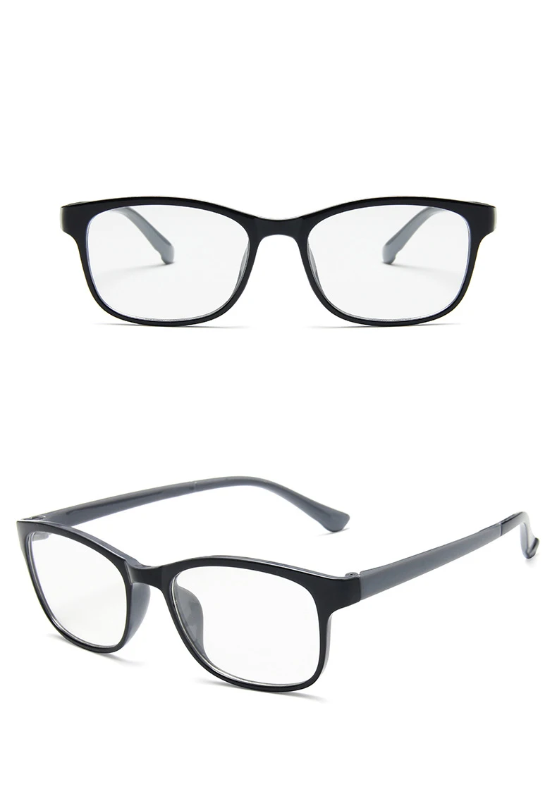 Longkeperer Ретро Анти-голубые легкие очки оправа для женщин и мужчин очки для чтения очки для работы за компьютером прозрачные оптические очки - Цвет оправы: Black Grey