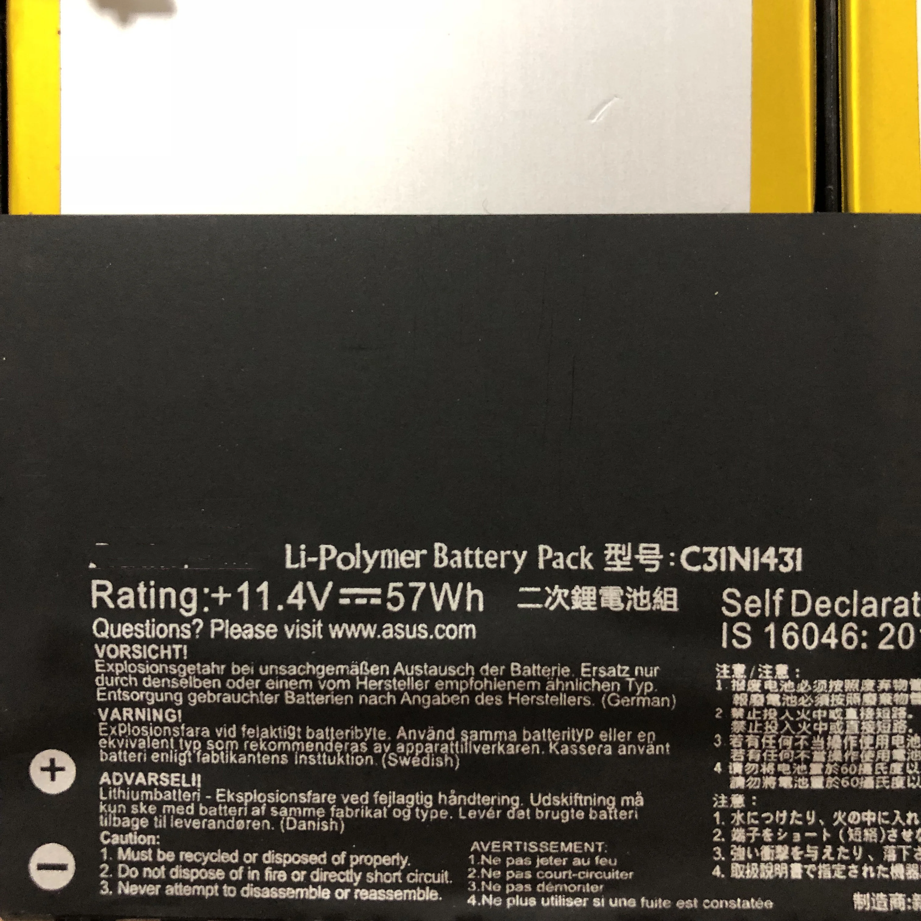 11,4 V 57Wh C31N1431 C31N1431 Аккумулятор для ноутбука asus Eee книга Серия E E403SA 0B200-01600000