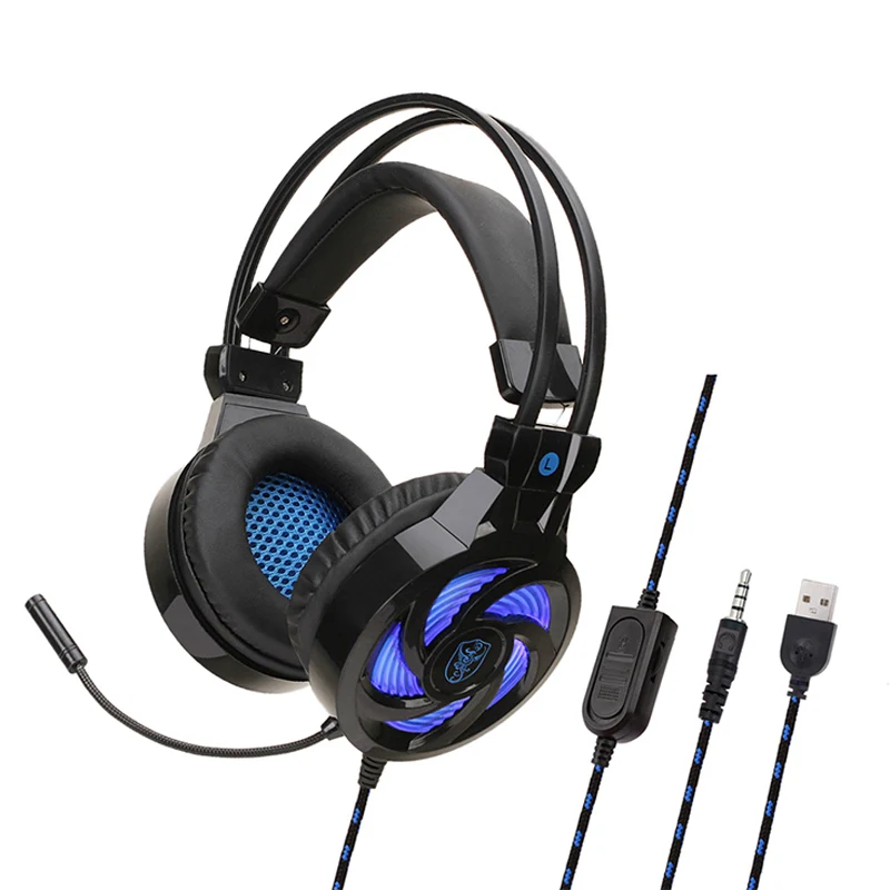 SY855MV profession PS4 Gaming Wired Headset With Mic Stereo LED Light Over Ear Computer Phone Gaming Headphone For PC XBox One