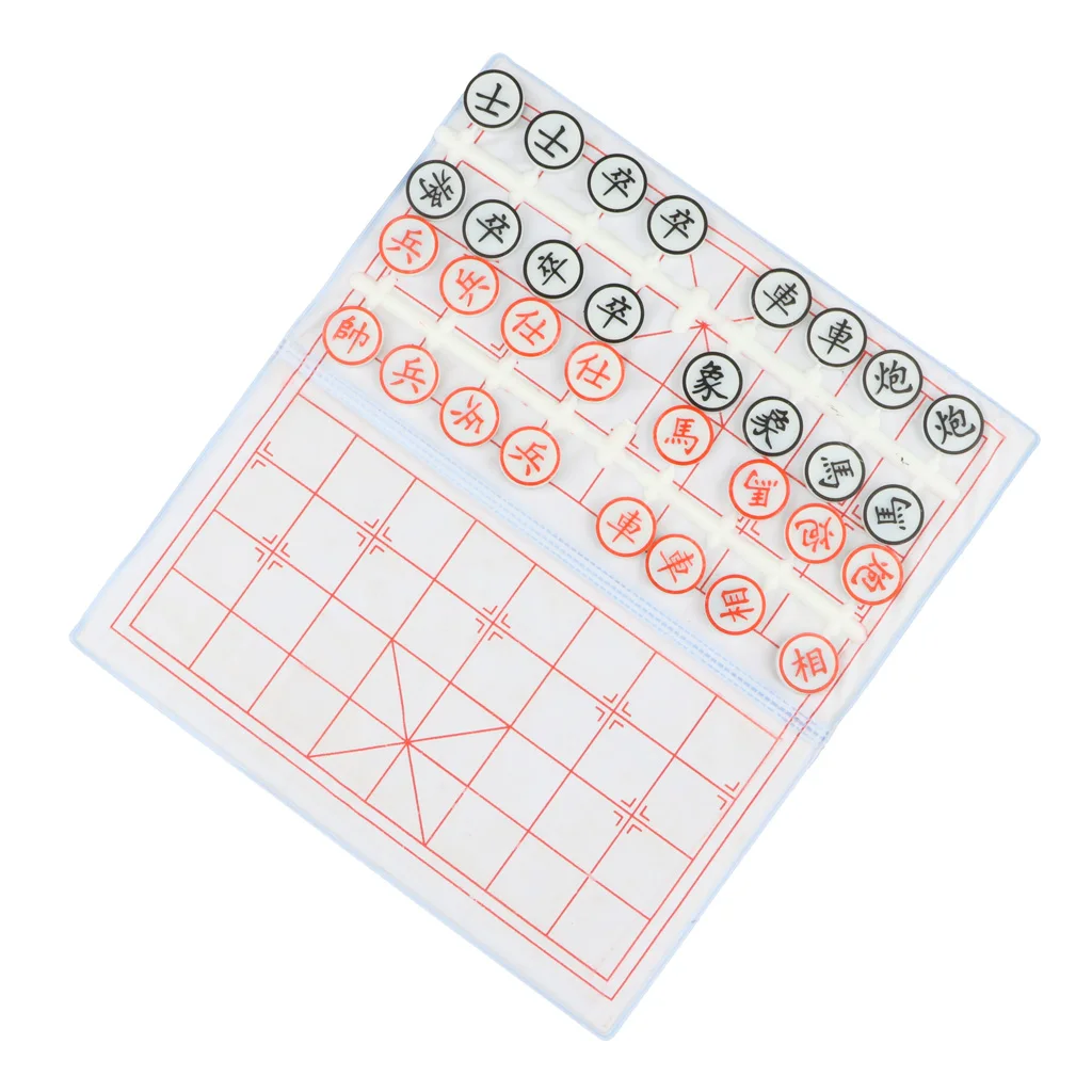 Plastic Chinese Xiangqi Chess Game Set for Travel Education Toys