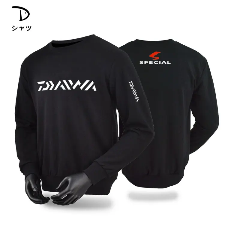 Новинка, одежда для рыбалки DAIWA, теплый рыболовный свитер DAWA, утолщенный зимний флисовый свитер для рыбалки с длинным рукавом, свитер для рыбалки - Цвет: J