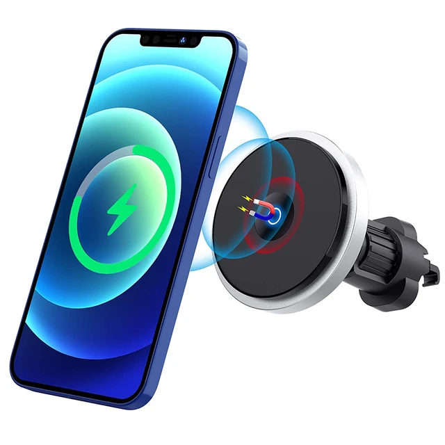 Bonola Magnetic Wireless Car Charger For iPhone 13 12/11/8 Plus/Samsung S21 Mobile Phone Car Charging Holder 15W Charger on Car 2