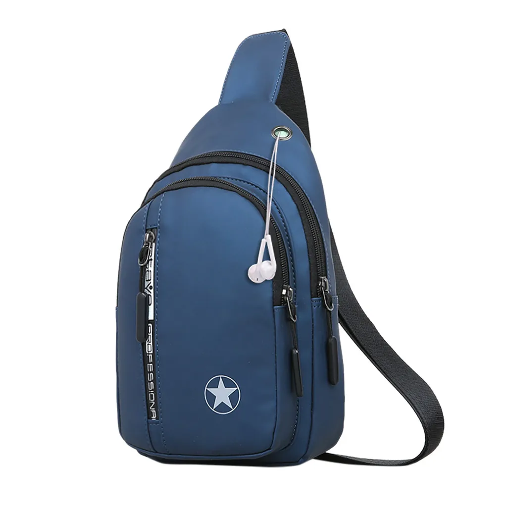 Повседневная дикая одноцветная нагрудная сумка для мужчин и женщин, водонепроницаемая сумка на плечо для путешествий, женская сумка