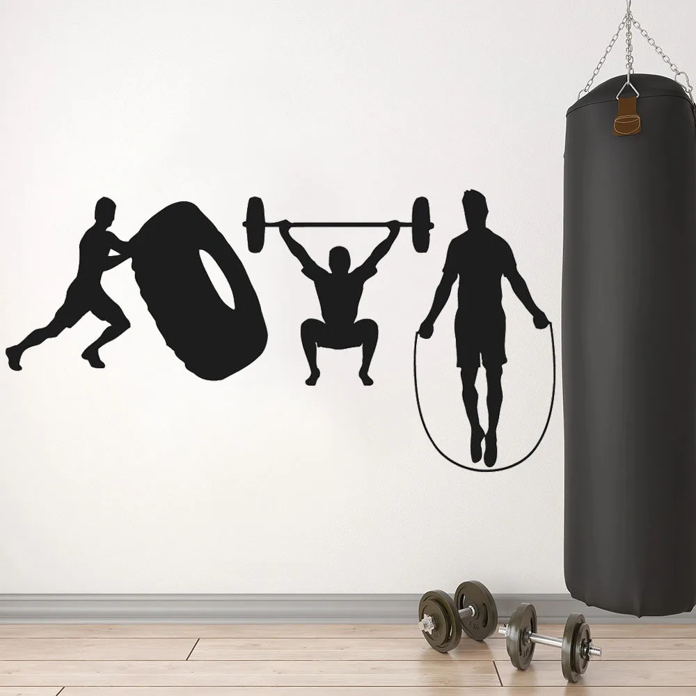Fitness Wall Decal Sport Workout Motivational Vinyl Window