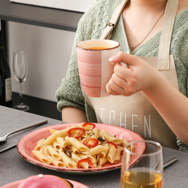 Vancasso Bella-P 16/32/48 Darabok Porcelán Vacsora Szett Vintage Kerámia Tányérkészlet, Desszert Tányér, Tál, Bögre Készlet - Image 4