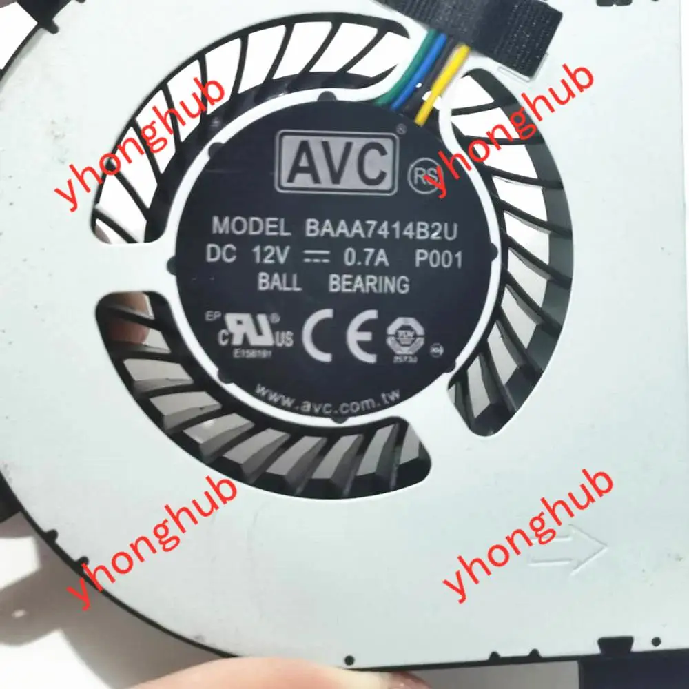 Вентилятор Охлаждения AVC BAAA7414B2U P001 для серверного ноутбука постоянный ток 12 В 0 7 А