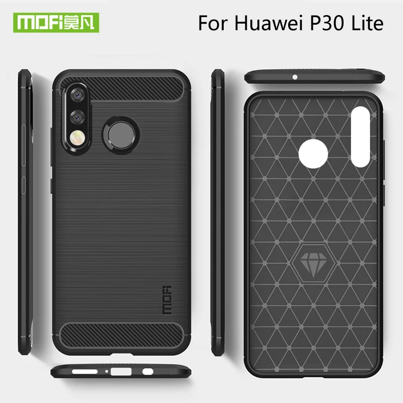 Чехол MOfi для huawei P30 Lite, матовый чехол из углеродного волокна, мягкий чехол из ТПУ для huawei P30 Pro, чехол для телефона huawei P30, задняя крышка