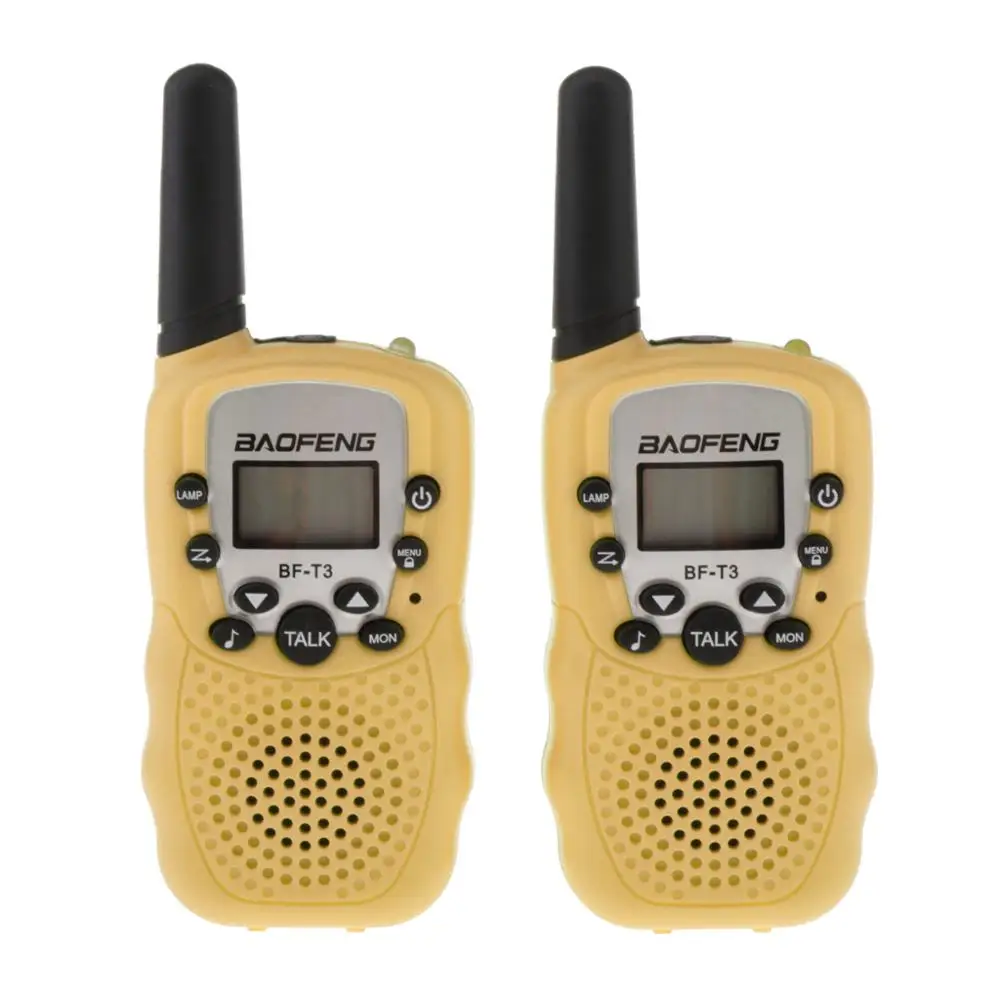 BaoFeng BF-T3 детская рация 22 канала двухстороннее радио для детей подарок UHF462-467MHz 22 канала портативный - Цвет: Yellow