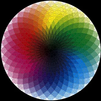 

1000 Piece Puzzles for Adults Teen - Gradient Color Rainbow Large Round Jigsaw Puzzle Difficult and Challenge