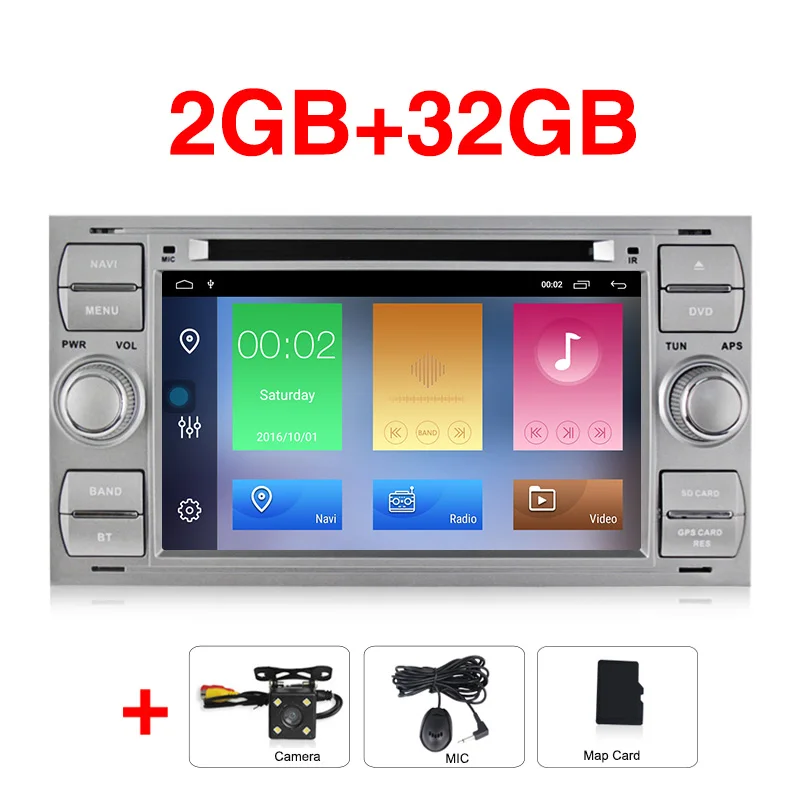 Android 9 Автомобильный мультимедийный dvd-плеер для C-Max Connect Fiesta Fusion Galaxy Kuga Mondeo S-Max Focus RDS - Цвет: add camera