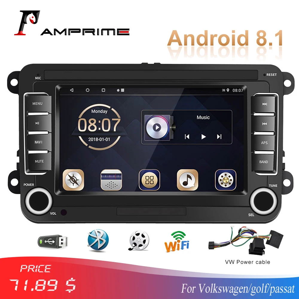 AMPrime Android MP5 мультимедийный плеер автомагнитолы gps 7 &quotWifi Аудио стерео для