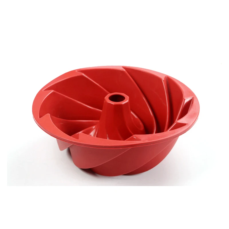 Large Spiral shape silicone Bundt Cake Pan 10- inch Bundt Cake Mold Pan 3d Fluted Cake Mould Form Bread Bakery Baking Tools