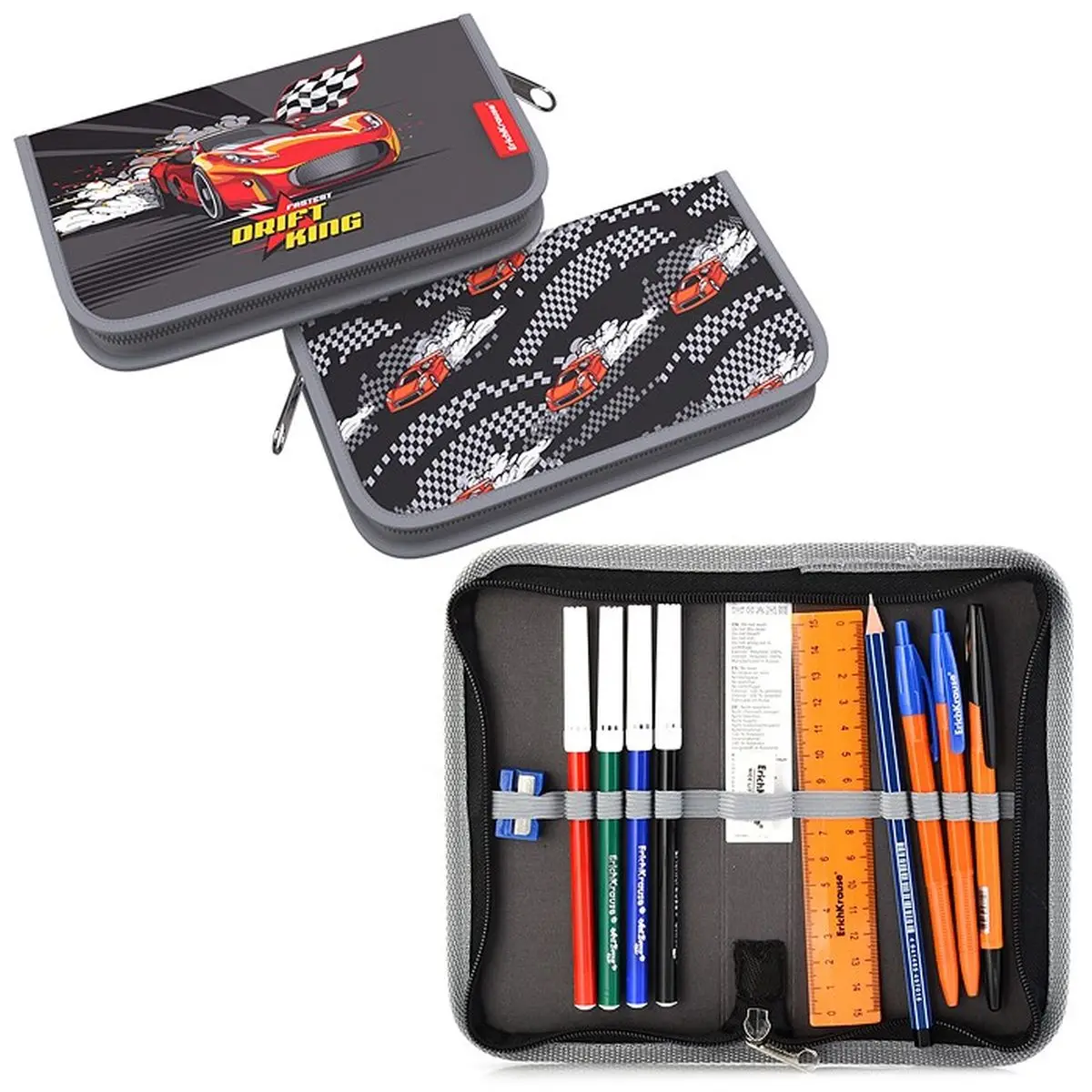 Estuche para lápices-libro con funda para lápices, 110x205x25mm, drift bag, mochila, maletín - Suministros oficina y escuela