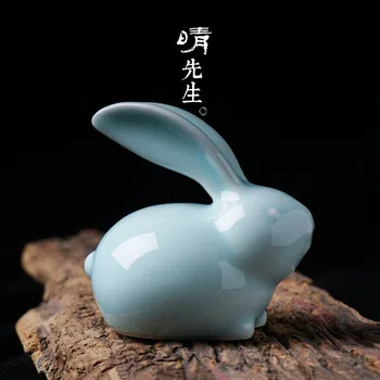 

Jindezhen Ceramics The Chinese Zodiac Rabbit Goods Of Furniture For Display Rather Than For Use Tea. Paper Town Home Furnishing