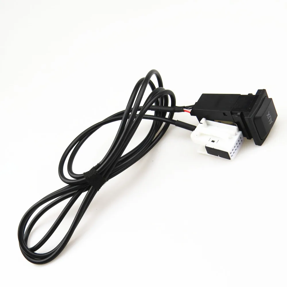 Fhawkeyeq 1 Set Aux Interruttore Spina Di Adattatore + Connessione Cablaggio Cavo A Spirale Per Rcd510 Rns315 Vw Scirocco Jetta 5 Golf 5Kd035724A