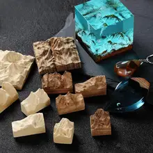 Doreen Box Vintage Sandalwood Resin Model Jewelry Craft Filling Material Khaki Mountain DIY Fashion Making Jewelry Tools, 1Piece