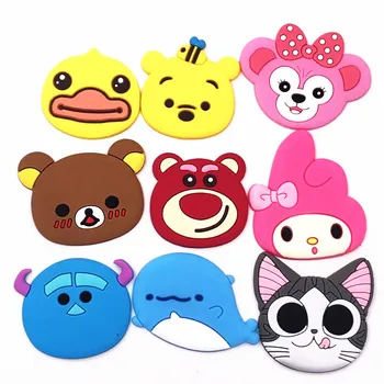 

100PCS Wholesale Cartoon Animal Lotso Duck Melody Cat Flat Back Charms PVC DIY Accessories Gadgets For Pins Badges Phone Case