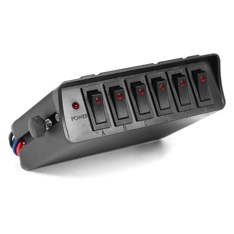 

Waterproof Car Marine 6 Gang Rocker Switch Box Emergency Strobe Light Controller Tidy Wiring Safety and Reliability
