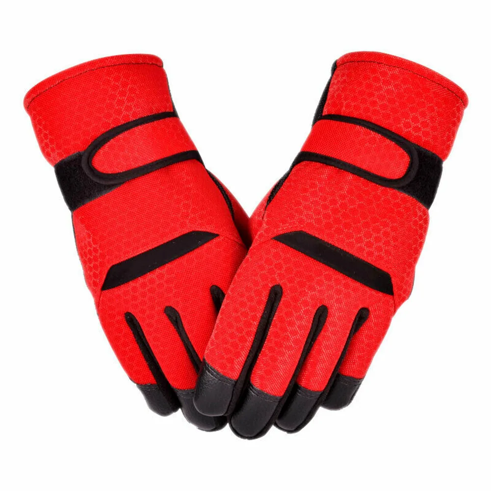 Men Accessories Breathable Outdoor Wind Proof Sports Gift Keep Warm Cycling Gloves Winter Thickened Anti Slip Full Finger Solid