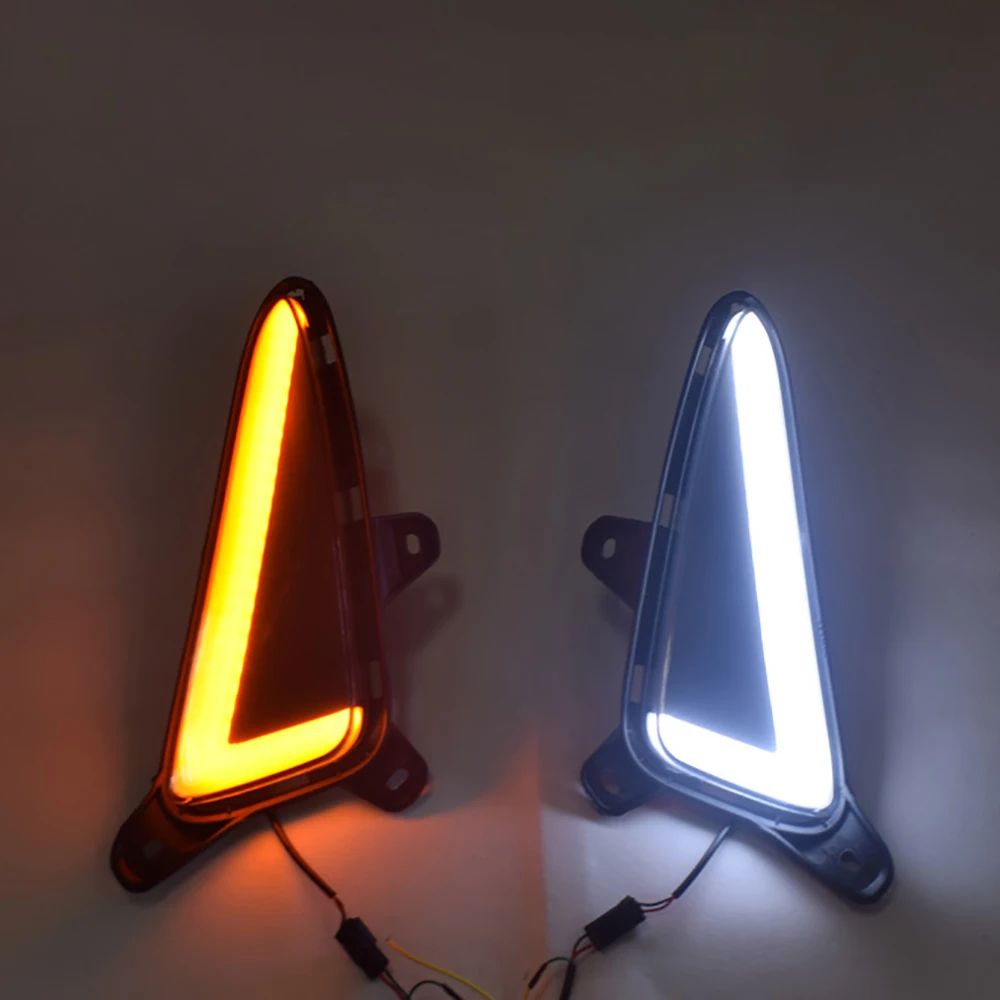 AOSHIKE 2 шт. DRL Дневной ходовой противотуманный светильник желтый указатель поворота для Toyota CHR ходовой светильник s COB светодиодный