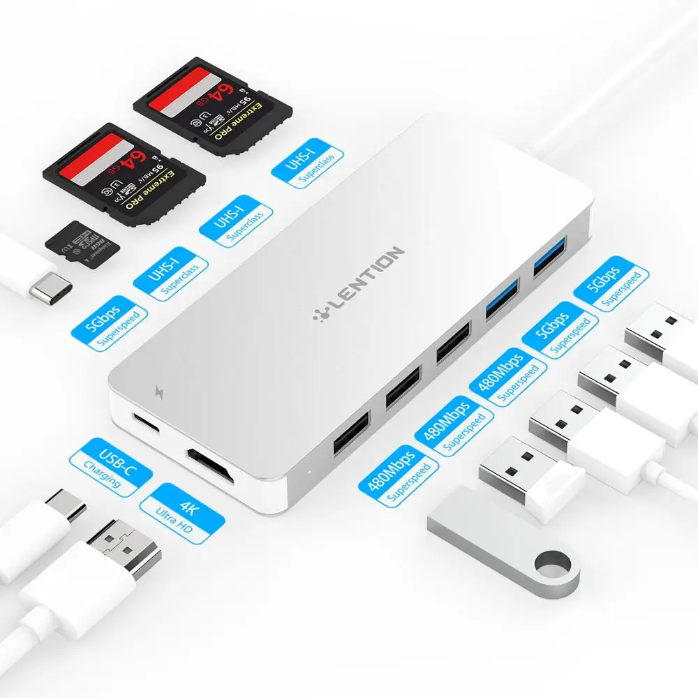 Док станция Thunderbolt 3 с USB Type C на HDMI для MacBook Samsung Dex Galaxy S10/S9|USB-хабы| |