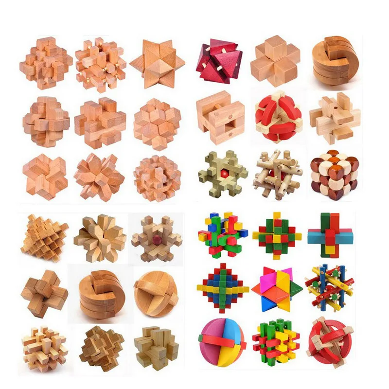 От производителя, детская игрушка Luban Lock Intelligence Burr Puzzle, деревянная система, игрушечная игра Burr Puzzle, отправка графического изображения