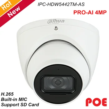 

New Dahua IP Camera Waterproof Network Camera 4MP Built-in MIC 2.8mm 3.6mm 6mm Optional H.265 2 IR Leds POE IPC-HDW5442TM-AS