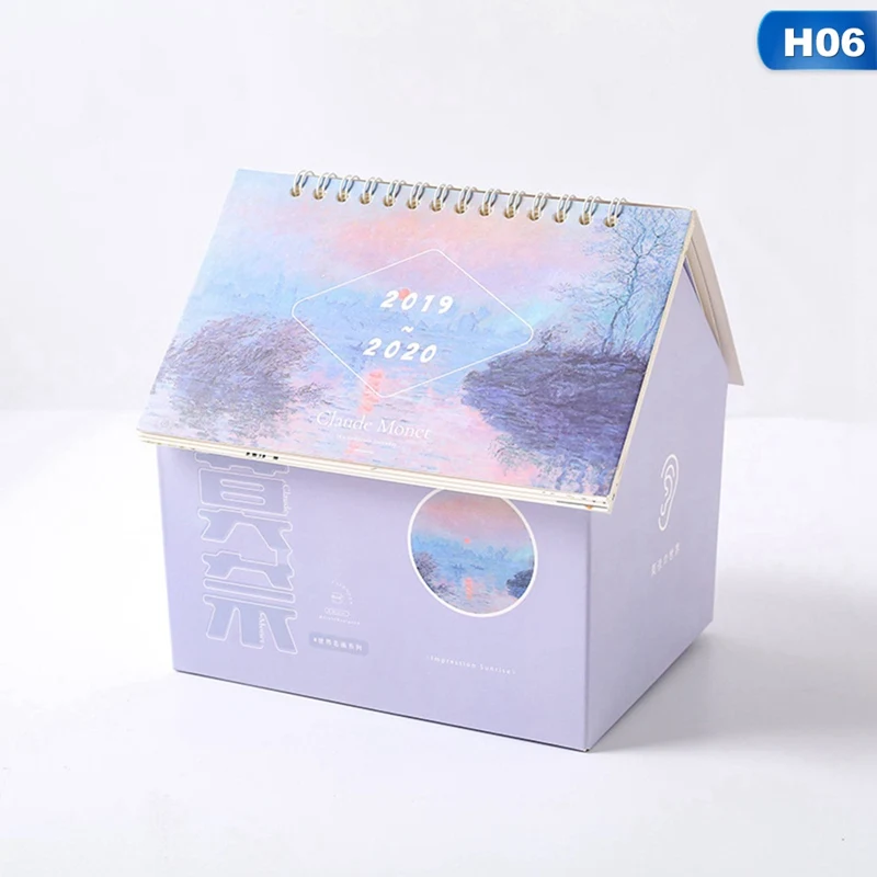 Милый дом настольная бумага календарь коробка для хранения двойной ежедневный планировщик стол планировщик годовой Органайзер дня - Цвет: 6