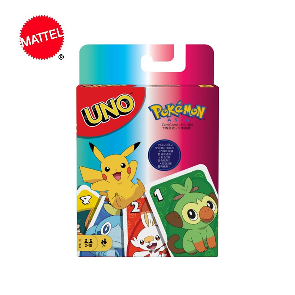 Mattel Покемон Уно карты меч и щит игры СЕМЬЯ Забавные развлечение настольная игра