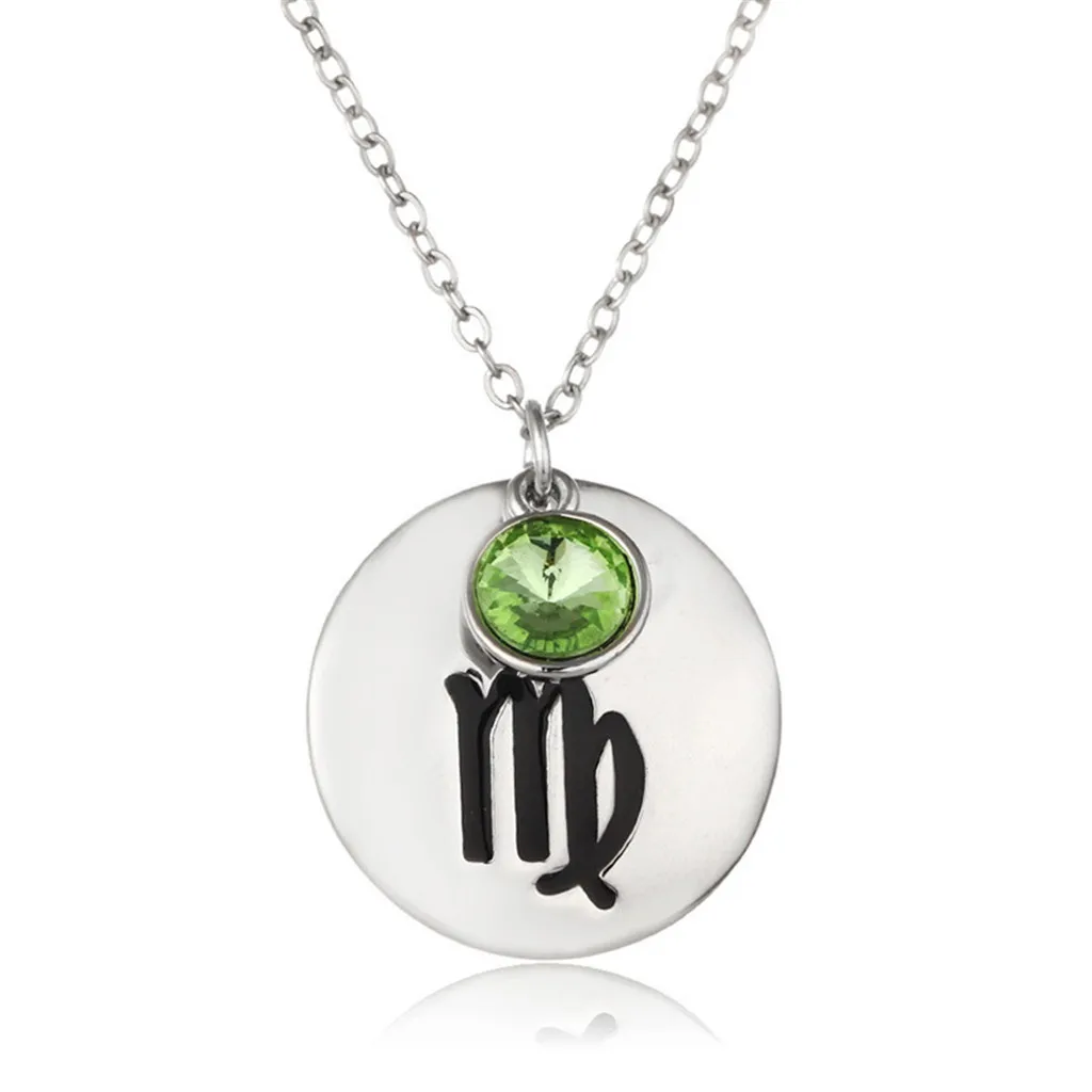 Birthstone Water Drill Necklace Alloy Fashion Clavicle Chain Temperament 2020 Women Collar de moda para mujer Модное ожерелье |