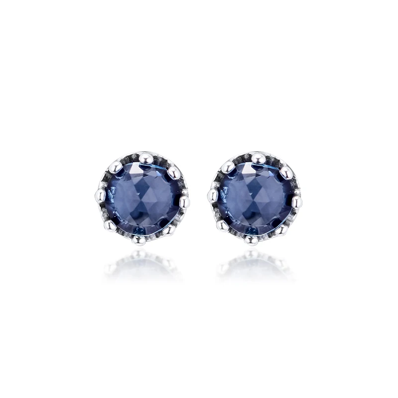 Fashion-Female-Blue-Sparkling-Crown-Stud-Earrings-Sterling-Silver-Jewelry-Earrings-For-Woman-Party-Jewelry-Making