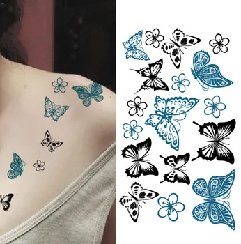 

Environmental Waterproof Disposable Personalized Temporary Tattoo Stickers Body Art Waterproof Butterfly Tattoo Sticker